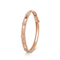 [Plus Jewelry]CLOVER BRACELET 4MM DIAMONDS