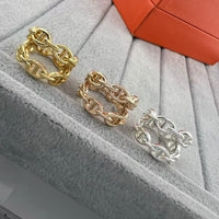 [Plus Jewelry]GLOSSY FINISH SQUARE COMBINATION DOUBLE-LAYER PIG NOSE RING