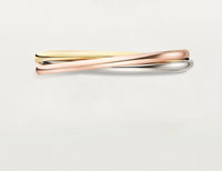 [Plus]TRINITY COLLECTION CLASSIC THREE-COLOUR GOLD TRIPLE BAND BANGLE