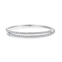 [Plus Jewelry]Row of Diamonds Round Fashion Bracelet