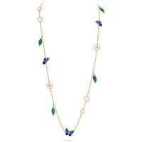 [Plus Jewelry]LUCKY SPRING BUTTERFLY 15 FLOWER NECKLACE