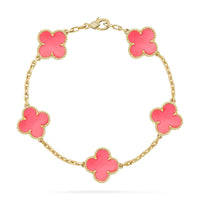 [Plus Jewelry] CLOVER 5 MOTIFS  PINK MOP BRACELET COLLECTION