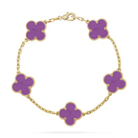 [Plus Jewelry] CLOVER 5 MOTIF VIOLET BRACELET COLLECTION