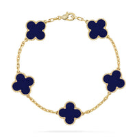 [Plus Jewelry]CLOVER 5 MOTIF LAPIS LAZULI BRACELET COLLECTION