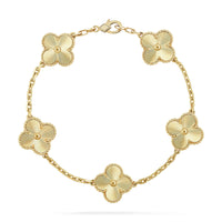 [Plus Jewelry]CLOVER 5 FLOWERS LASER BRACELET