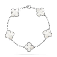 [Plus Jewelry]CLOVER SILVER MOP 5 MOTIF BRACELET