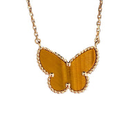 [Plus Jewelry] TIGER__ EYE BUTTERFLY NECKLACE