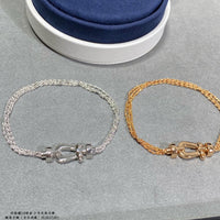 [Plus Jewelry]FORCE SMALL HORSESHOE  DIAMOND CHAIN ROPE BRACELET