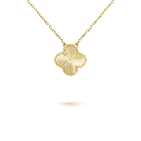 [Plus Jewelry]CLOVER 15MM LASER NECKLACE