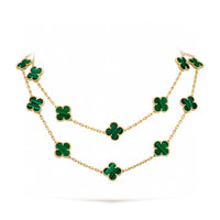 [Plus Jewelry]CLOVER 20 MOTIFS MALACHITE GOLD