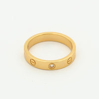 [Plus Jewelry]LOVE RING 4MM 1 DIAMOND PINK GOLD
