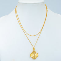 [Plus Jewelry]CLOVER 25MM PEDANT NECKLACE GOLD