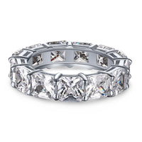 [Plus Jewelry]Elegant Princess Cut Tennis Ring