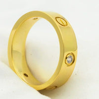 [Plus Jewelry]LOVE RING 5.5MM 3 DIAMONDS GOLD
