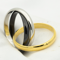 [Plus Jewelry]TRINITY RING BLACK GOLD SILVER