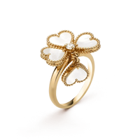 [Plus Jewelry]SWEET CLOVER WHITE MOP RING