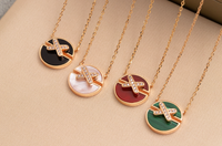 [Plus Jewelry]JEUX DE PINK GOLD DIAMOND NECKLACE