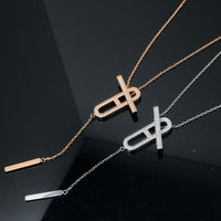 [Plus Jewelry]HM NECKLACE PLATINUM ROSE GOLD DIAMOND