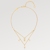 [Plus Jewelry]FLOWERGRAM GOLD MOP DOUBLE ROW NECKLACE