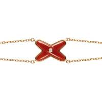 [Plus Jewelry]JEUX BRACELET CARNELIAN PINK GOLD 1 DIAMOND