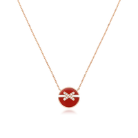 [Plus Jewelry]JEUX DE ROSE GOLD DIAMOND NECKLACE