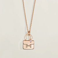 [Plus Jewelry]AMULETTE PEDANT ROSE GOLD NECKLACE