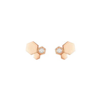 [Plus Jewelry]BEE LOVE PINK GOLD DIAMOND EARRINGS