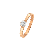 [Plus Jewelry]BEE LOVE RING PINK GOLD 1 DIAMOND