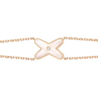 [Plus Jewelry]JEUX BRACELET WHITE MOP PINK GOLD 1 DIAMOND