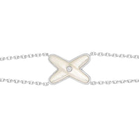 [Plus Jewelry]JEUX BRACELET WHITE MOP SILVER 1 DIAMOND