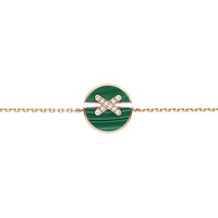 [Plus Jewelry]JEUX DE BRACELET MALACHITE PINK GOLD DIAMONDS