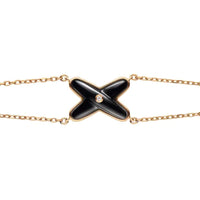 [Plus Jewelry]JEUX BRACELET ONYX PINK GOLD 1 DIAMOND