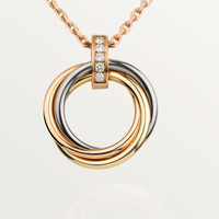 [Plus Jewelry]TRINITY NECKLACE GOLD  DIAMONDS