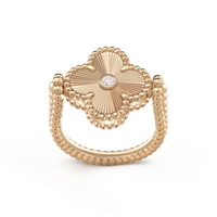 [Plus Jewelry]CLOVER RIVERSIBLE ROSE GOLD RING