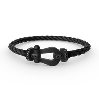 [Plus Jewelry]FORCE LARGE SERIES HORSESHOE BLACK SAMURAI BRACELET