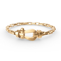 [Plus Jewelry]FORCE LARGE HORSESHOE CLASP  METAL BRACELET
