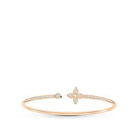 [Plus Jewelry]IDYLLE PINK GOLD OPEN BRACELET DIAMOND PAVED