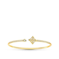 [Plus Jewelry]IDYLLE GOLD OPEN BRACELET DIAMOND PAVED