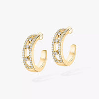 [Plus Jewelry]Diamond Pave_ Hoop Earrings Move