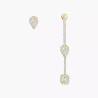 [Plus Jewelry]Diamond Drop Earrings My Twin