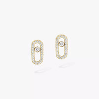 [Plus Jewelry]Move Uno Diamond Earrings