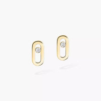 [Plus Jewelry]Move Uno Diamond Stud Earrings