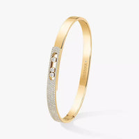 [Plus Jewelry]Move Noa Rose Gold Pavé Diamond Bangle Bracelet