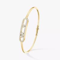 [Plus Jewelry]Move Pavé Diamond Bangle Bracelet M