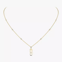 [Plus Jewelry] Move Uno Gold Diamond Long Necklace