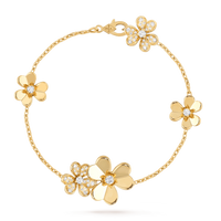 [Plus Jewelry]FRIVOLE GOLD 5 FLOWERS BRACELET