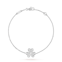 [Plus Jewelry]FRIVOLE SILVER FLOWER DIAMOND BRACELET