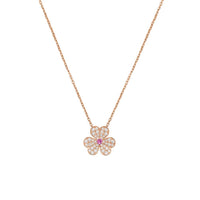 [Plus Jewelry]FRIVOLE ROSE GOLD FLOWER DIAMOND NECKLACE