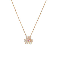 [Plus Jewelry]FRIVOLE ROSE GOLD FLOWER DIAMOND NECKLACE