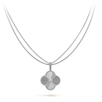 [Plus Jewelry]CLOVER 25MM SILVER BIG CLOVER NECKLACE